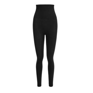 Black Solid Wideband Waist Shapewear Pants, size S